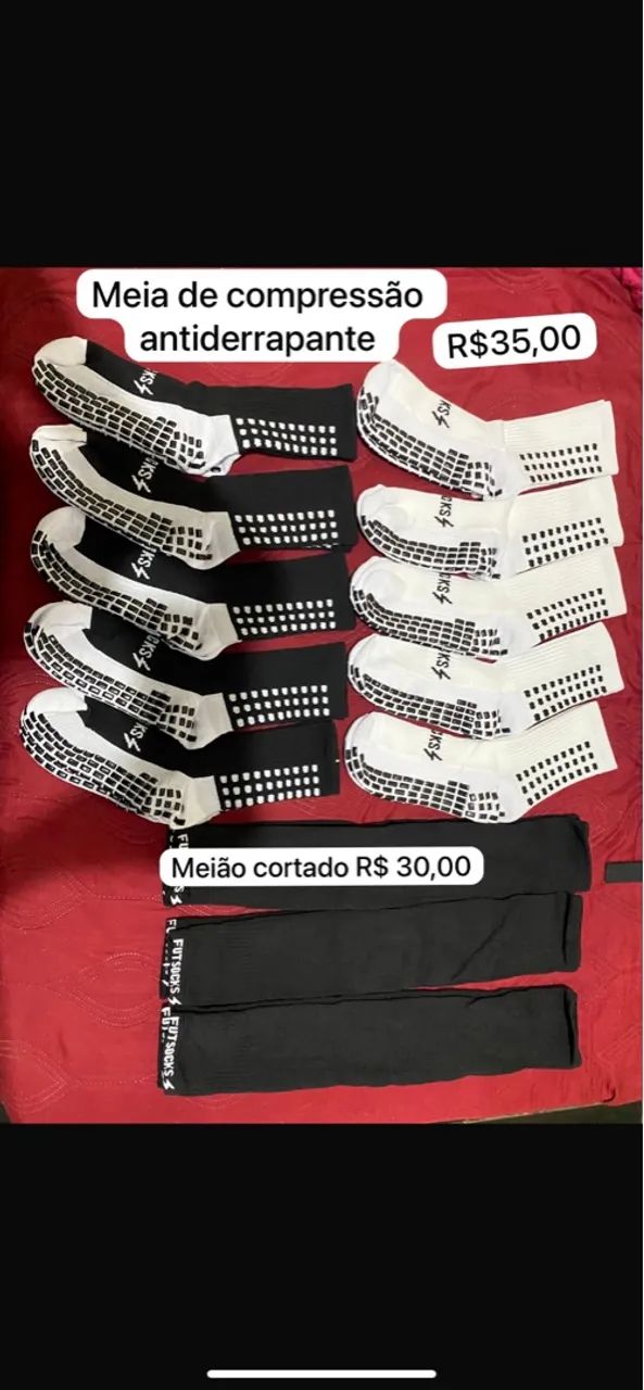 Meias de compressão antiderrapante para Futebol - FUTSOCKS