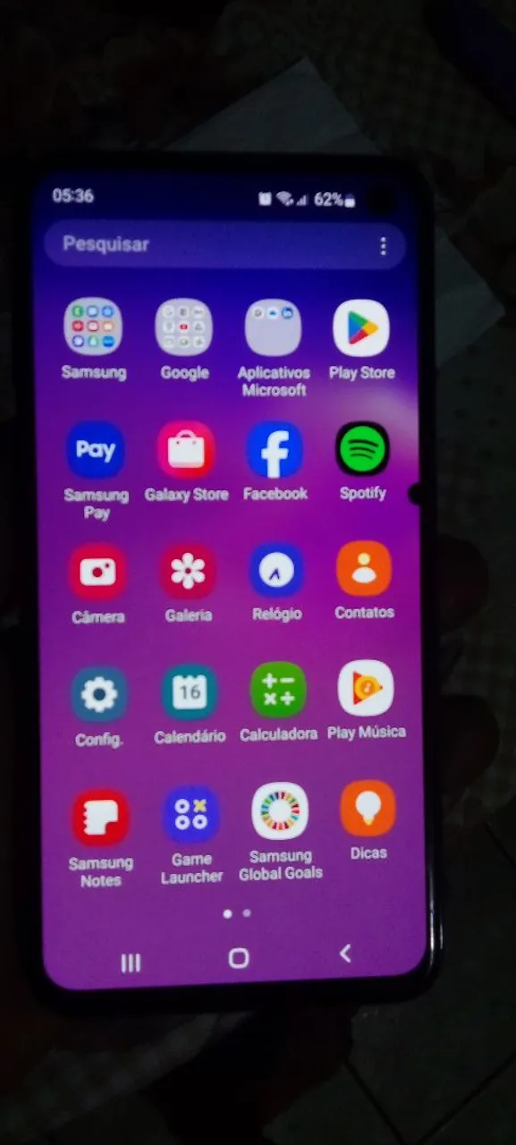 Vendo um celular Samsung usado mais com aparece de novo ZAP *59