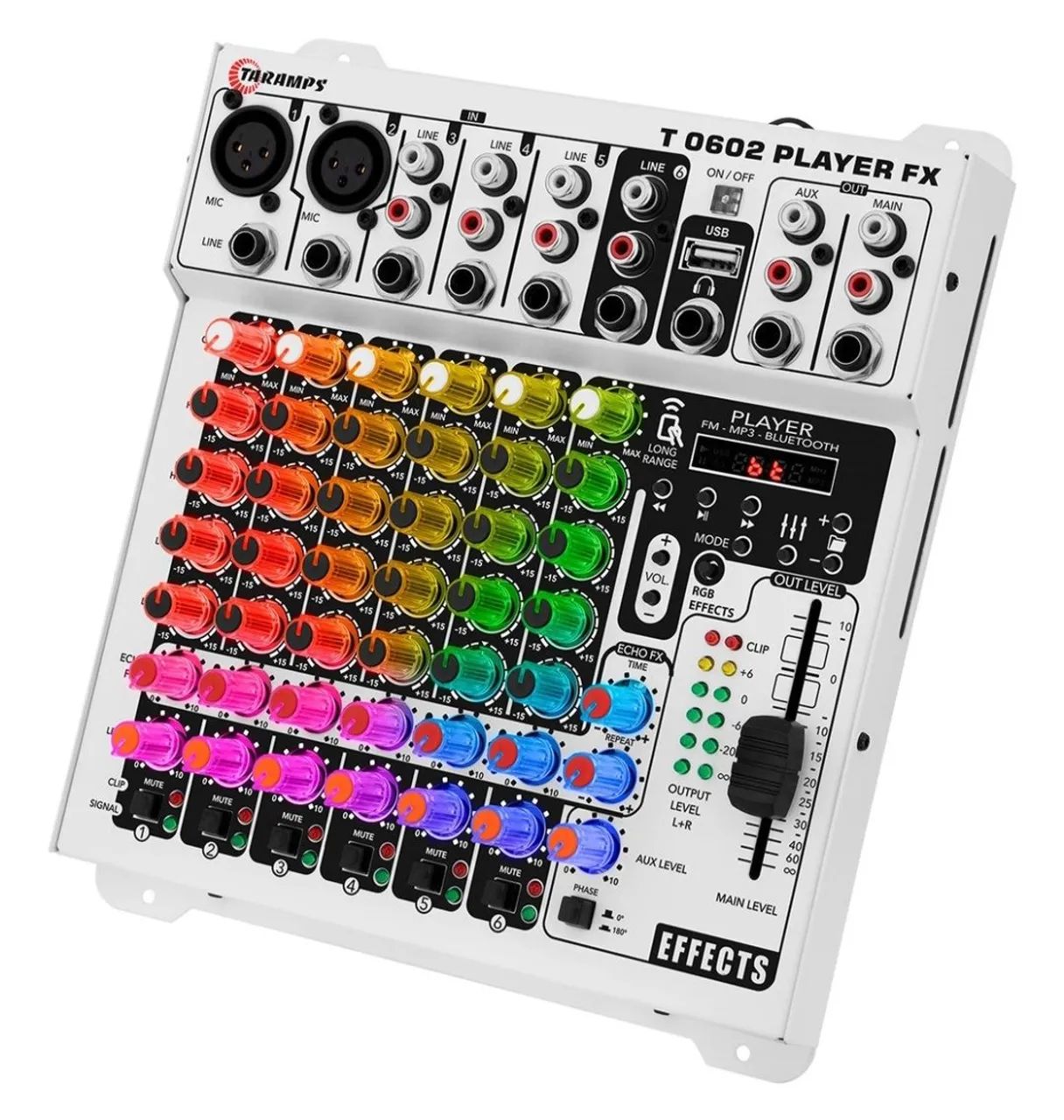 Mesa de Áudio Taramps T 0602 Player FX - Bluetooth, USB e efeitos! - Foto 2