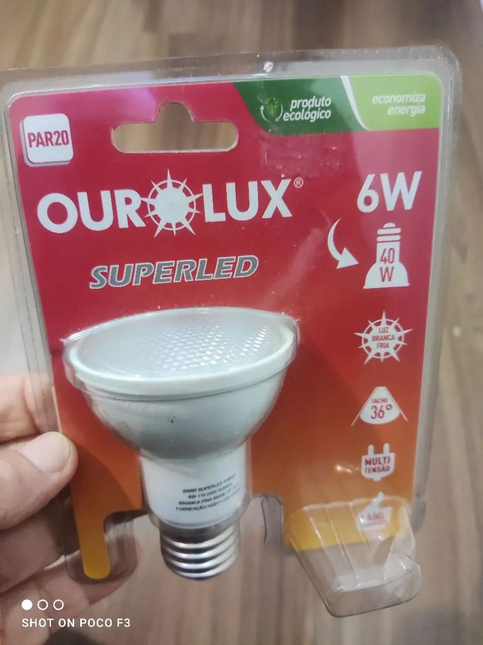 Ourolux PAR20 Lamp 6 W 6500 K, Sealed Blister Packaging