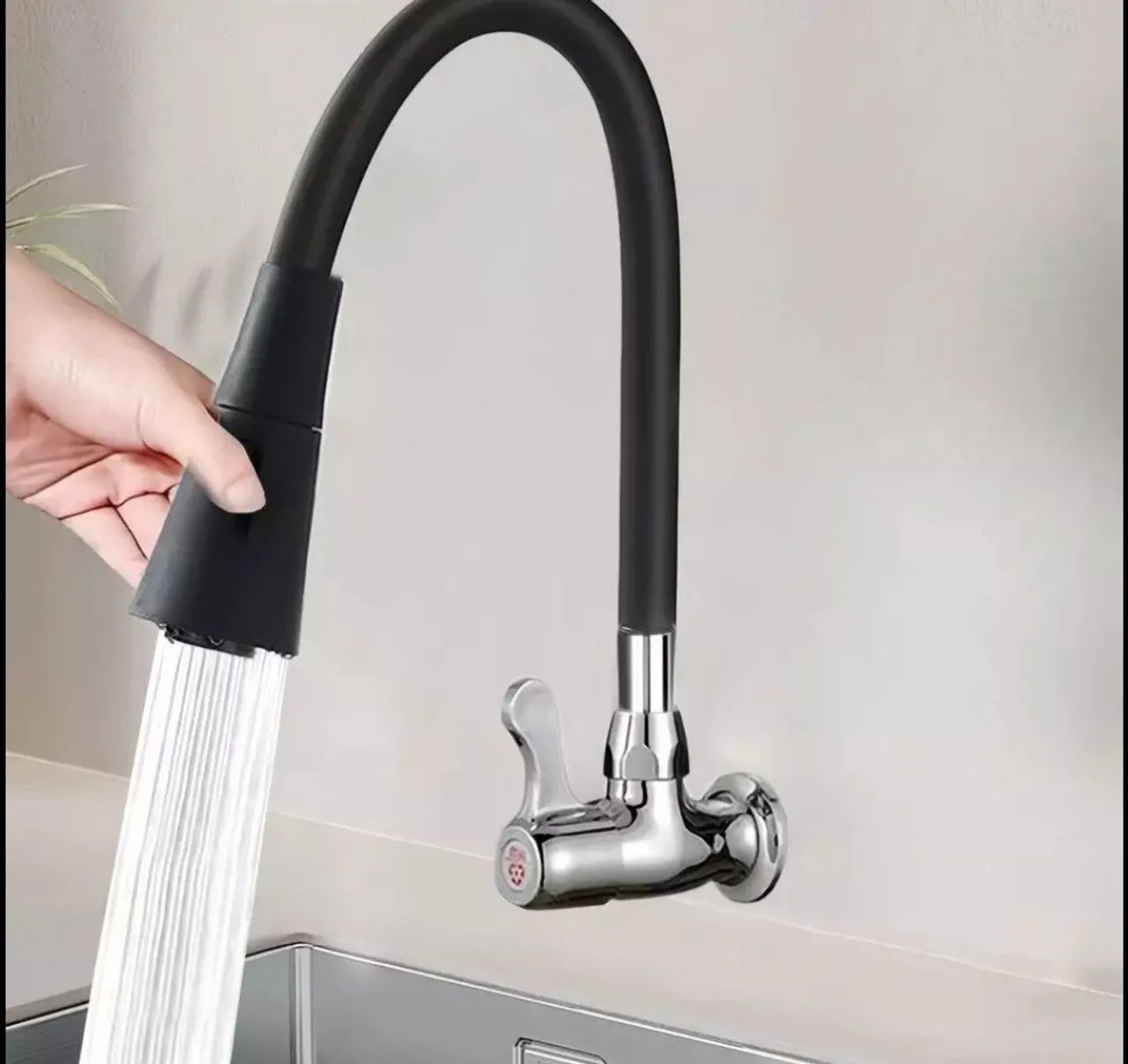 Stainless Steel Silver-Colored Wall-Mounted Faucet and Other Models64750512962049122