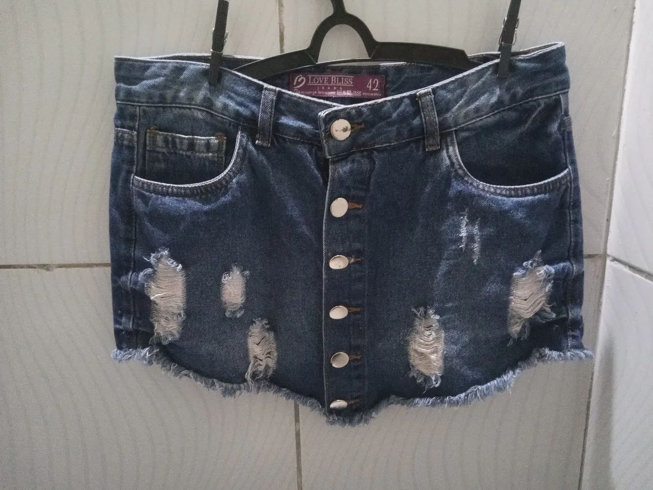 Saia  Jeans Destroyed Love Bliss 42 - Foto 3