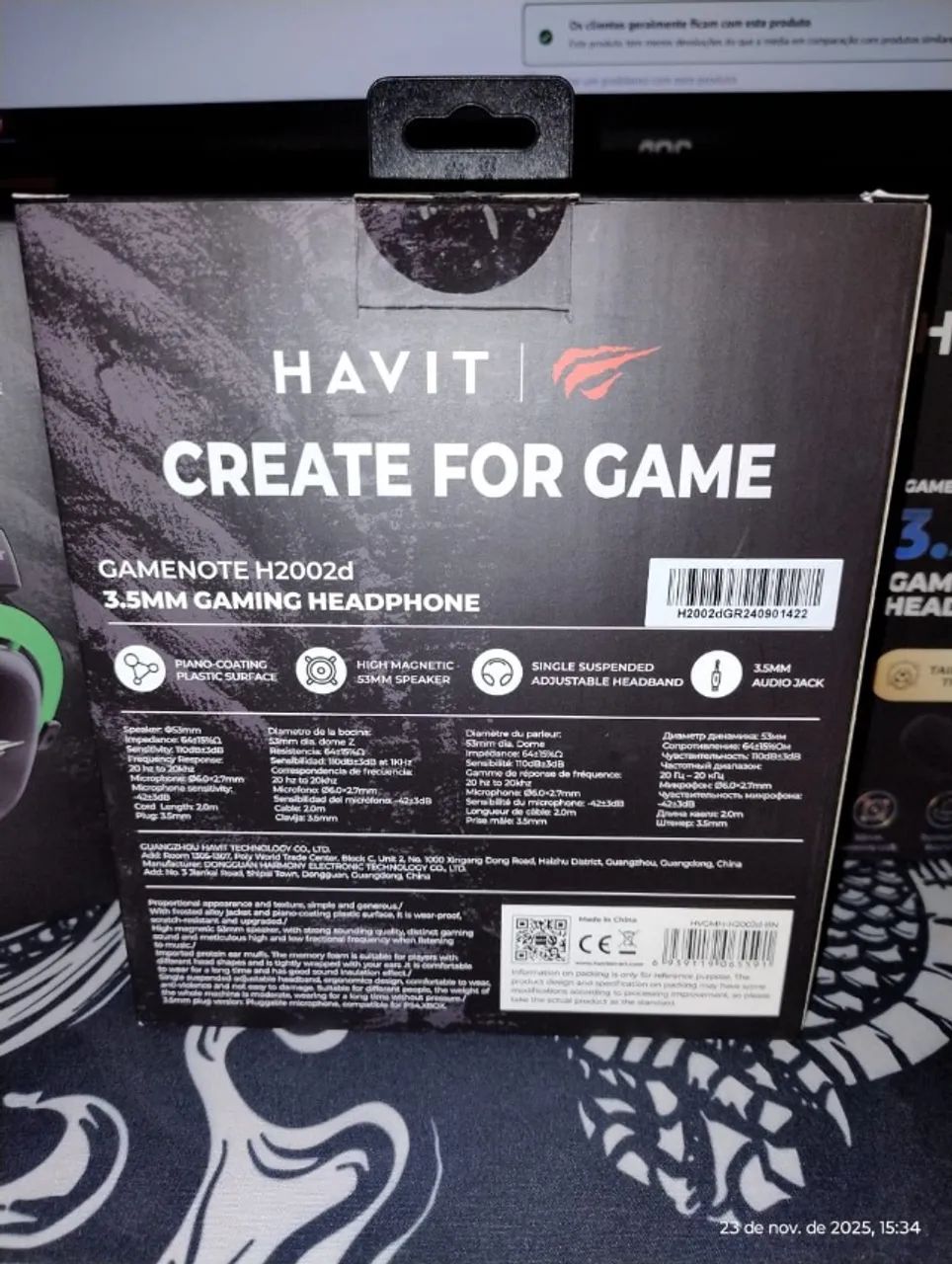 Headset Gamer Havit H2002d - Foto 3