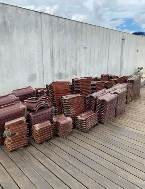 Telhas esmaltadas usadas