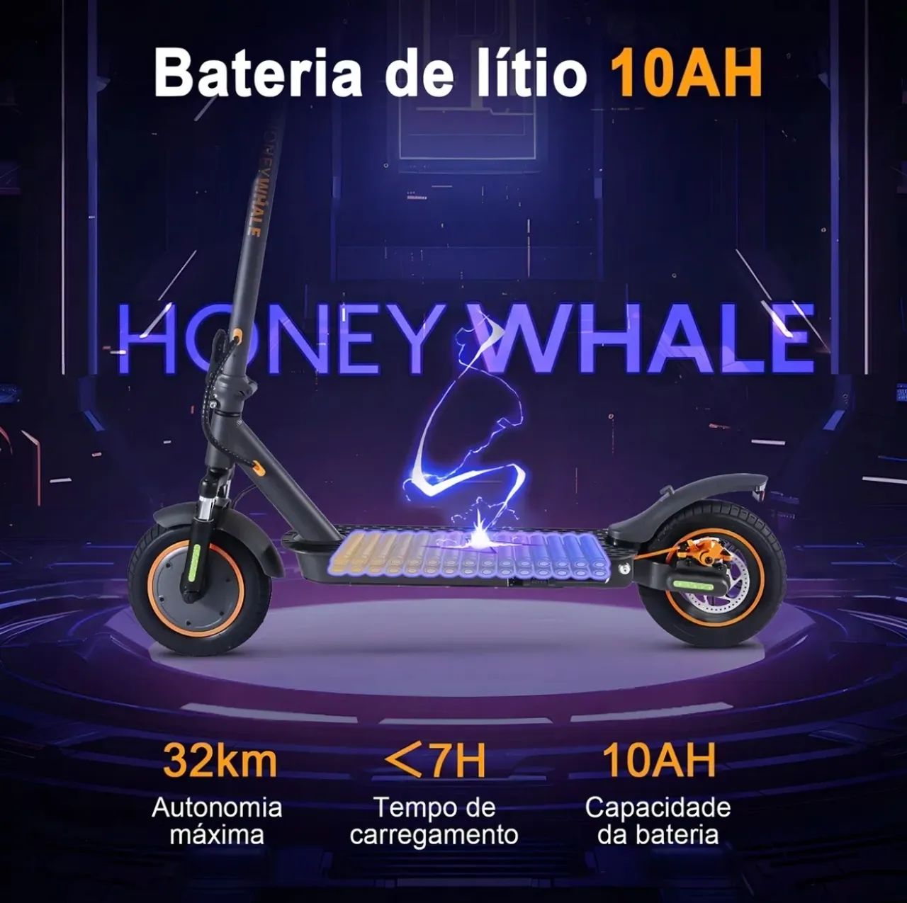 Patinete Elétrico HONEYWHALE aceito trocas carros ou motos  - Foto 2