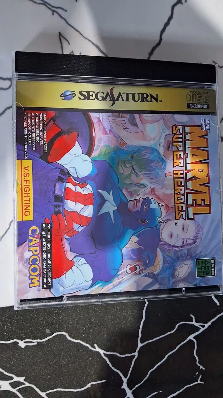 Jogo Marvel Super Heroes para Sega Saturn (destravado)