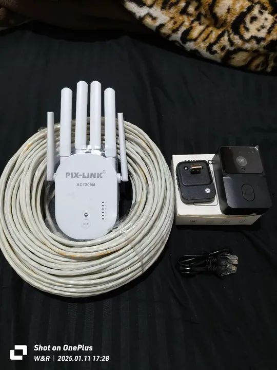 Kit Segurança Residencial - Câmera, Roteador e Cabo