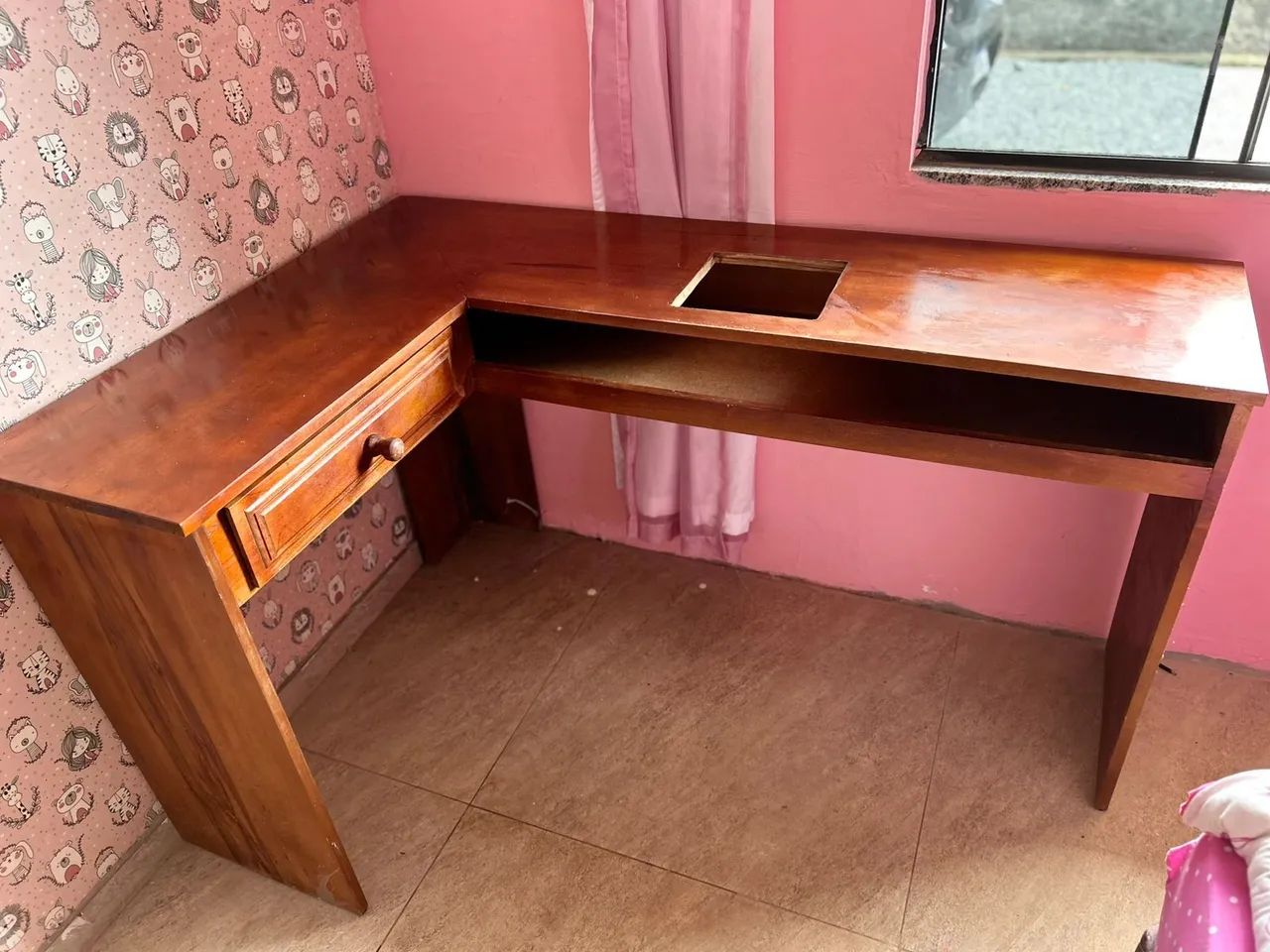 Solid wood L-shaped table65566199522819121