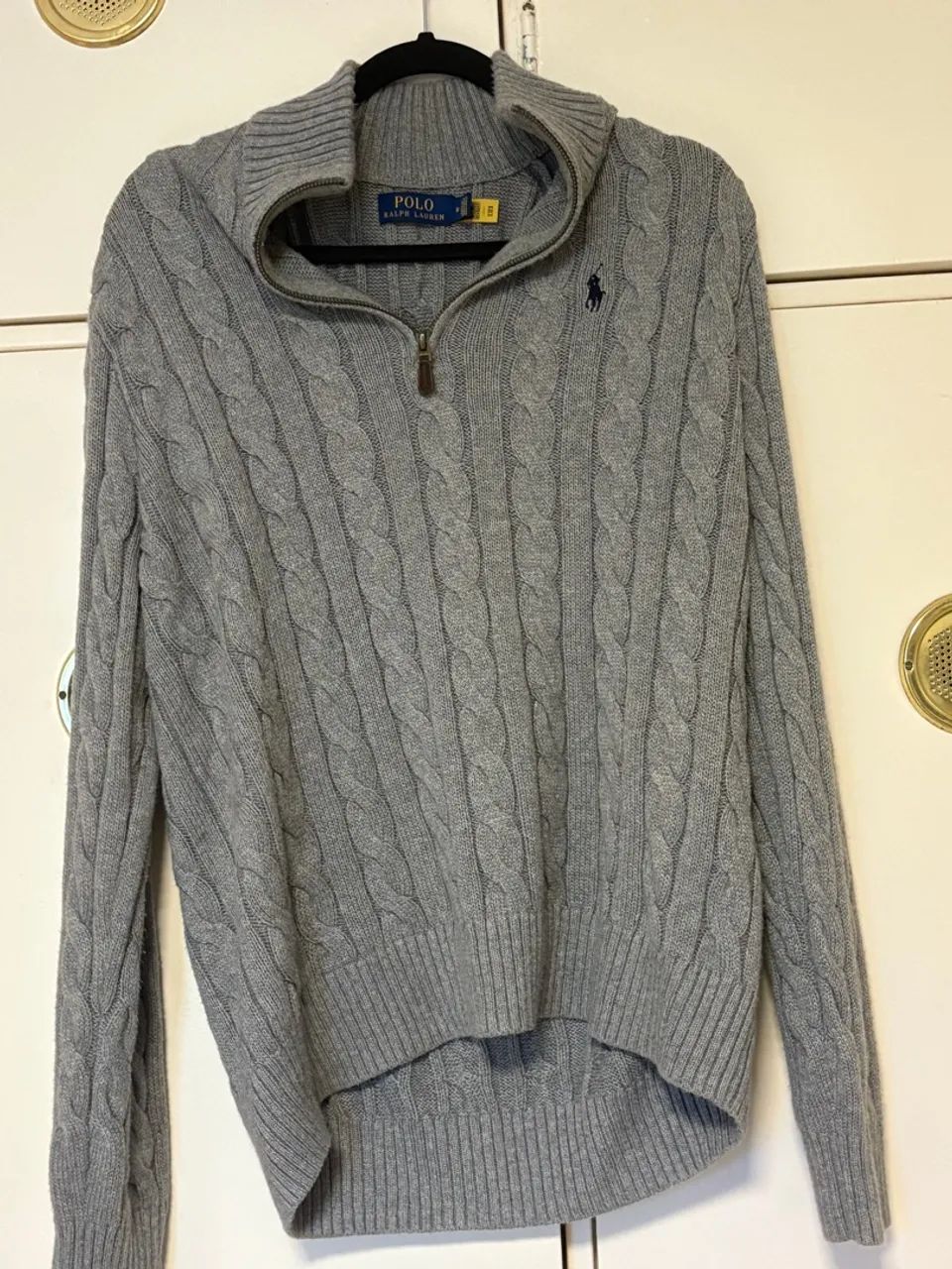 Suéter polo ralph Lauren cinza novo
