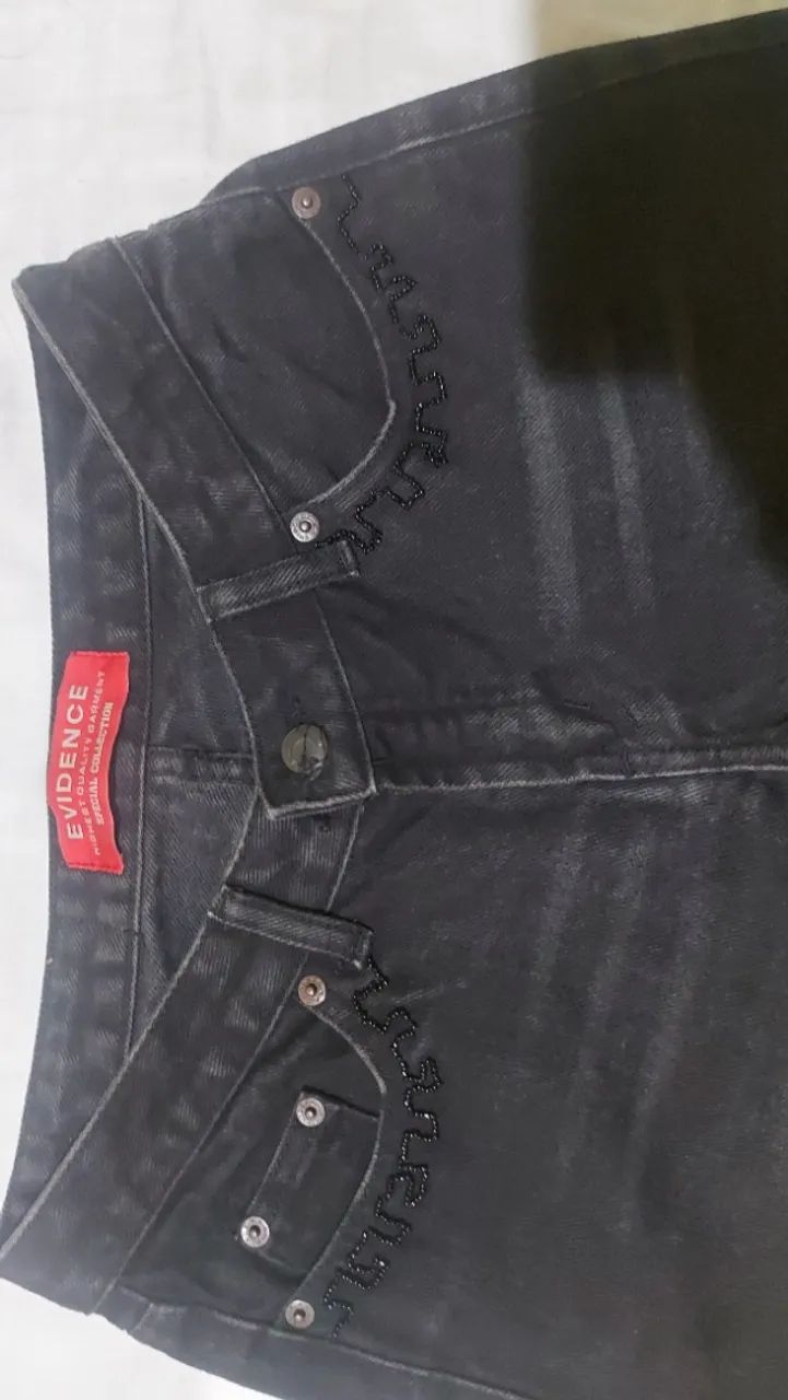 Calça jeans preta  - Foto 2