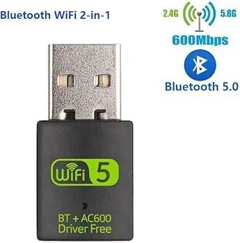 Adaptador wifi 600mbps dual band com bluetooth 2.4g / 5g