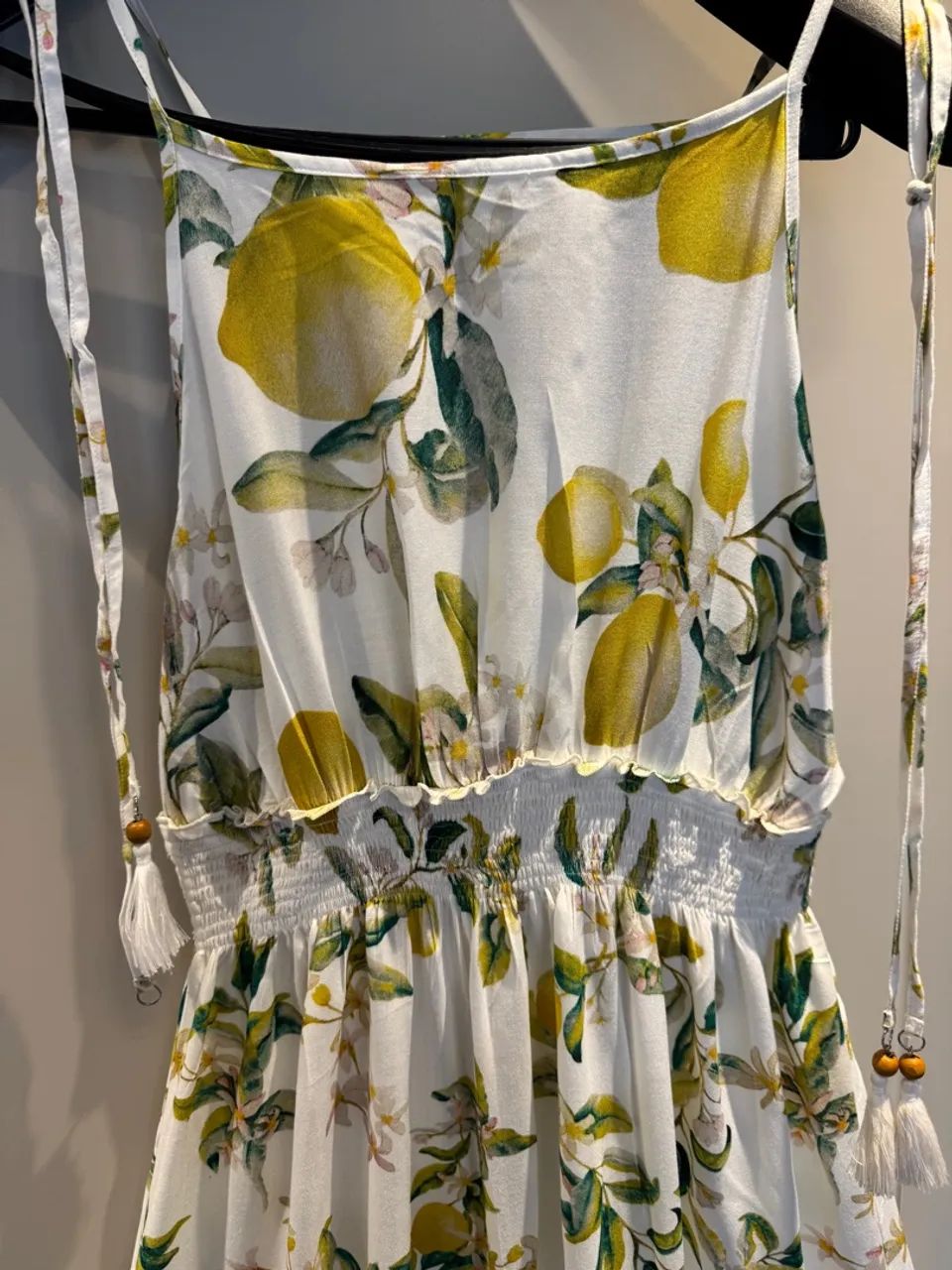 Vestido longo estampado com limões - Foto 3
