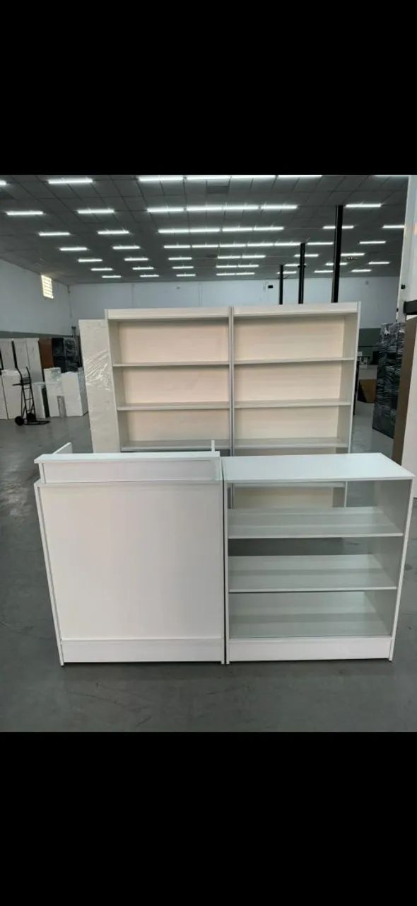 BALCÃO CAIXA - BALCÃO VITRINE - PRATELEIRAS MDF 