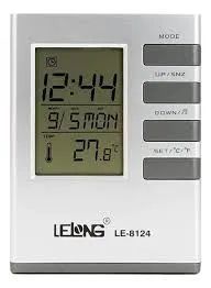 Relógio mesa Lelong LE-8124 porta caneta - Foto 2