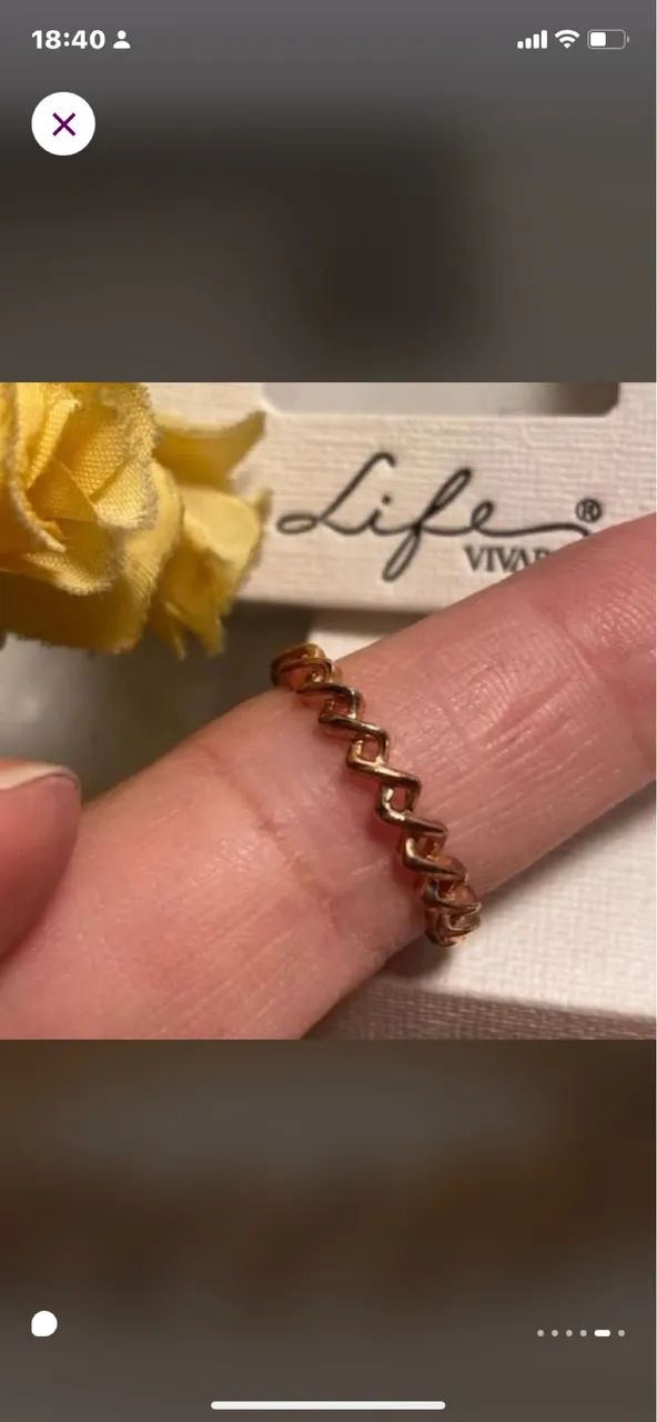 Anel vivara life rose entrelaçado - Foto 5