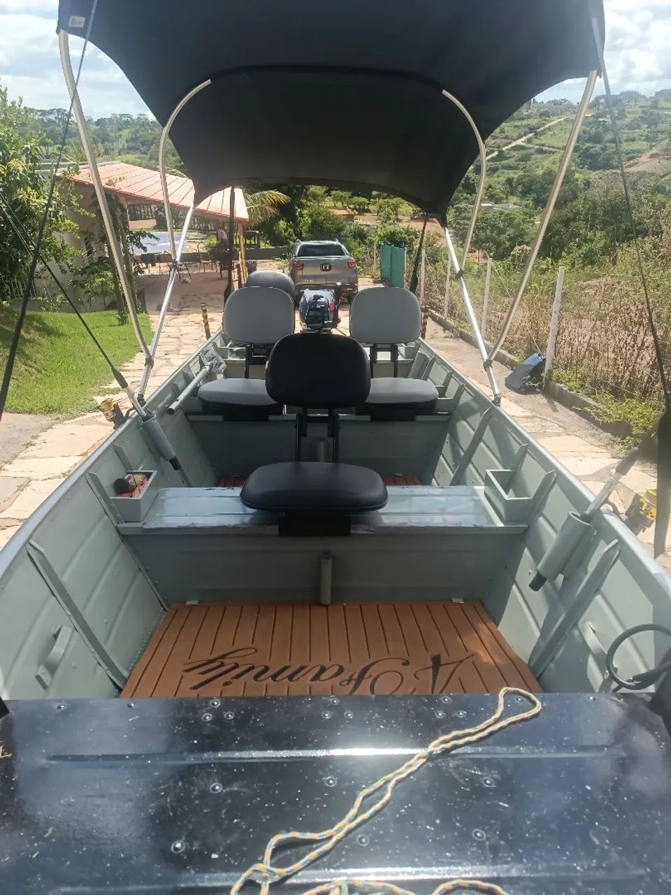 Vendo Conjunto Barco + Motor 15hp + Carretinha  - Foto 12