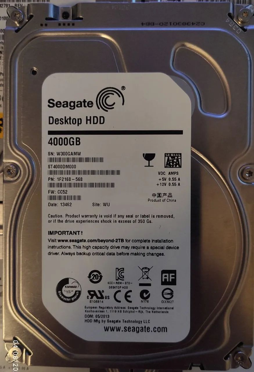 HD HDD SSD SATA 4TB Seagate Desktop