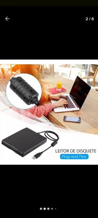 Drive de disquete externo Plug and Play - Foto 5