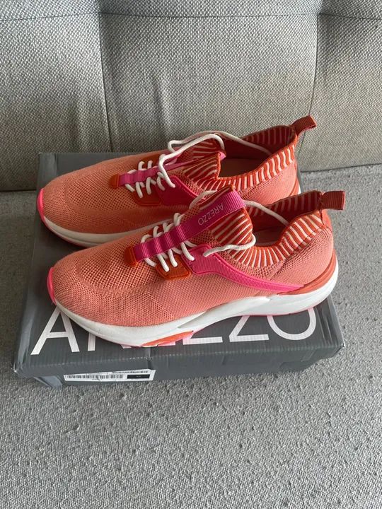 Tênis Arezzo Rosa/Laranja 38 - Foto 2