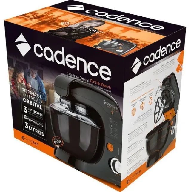 Batedeira Planetária Cadence Contrast BAT508 400W, 3,0Litros, 8 Velocidades - 110V (NOVO) - Foto 6