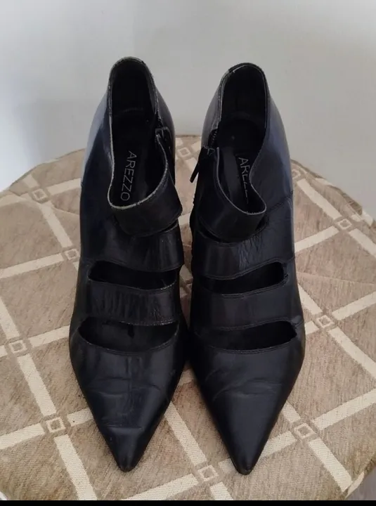 Bota preta couro Arezzo n.38
