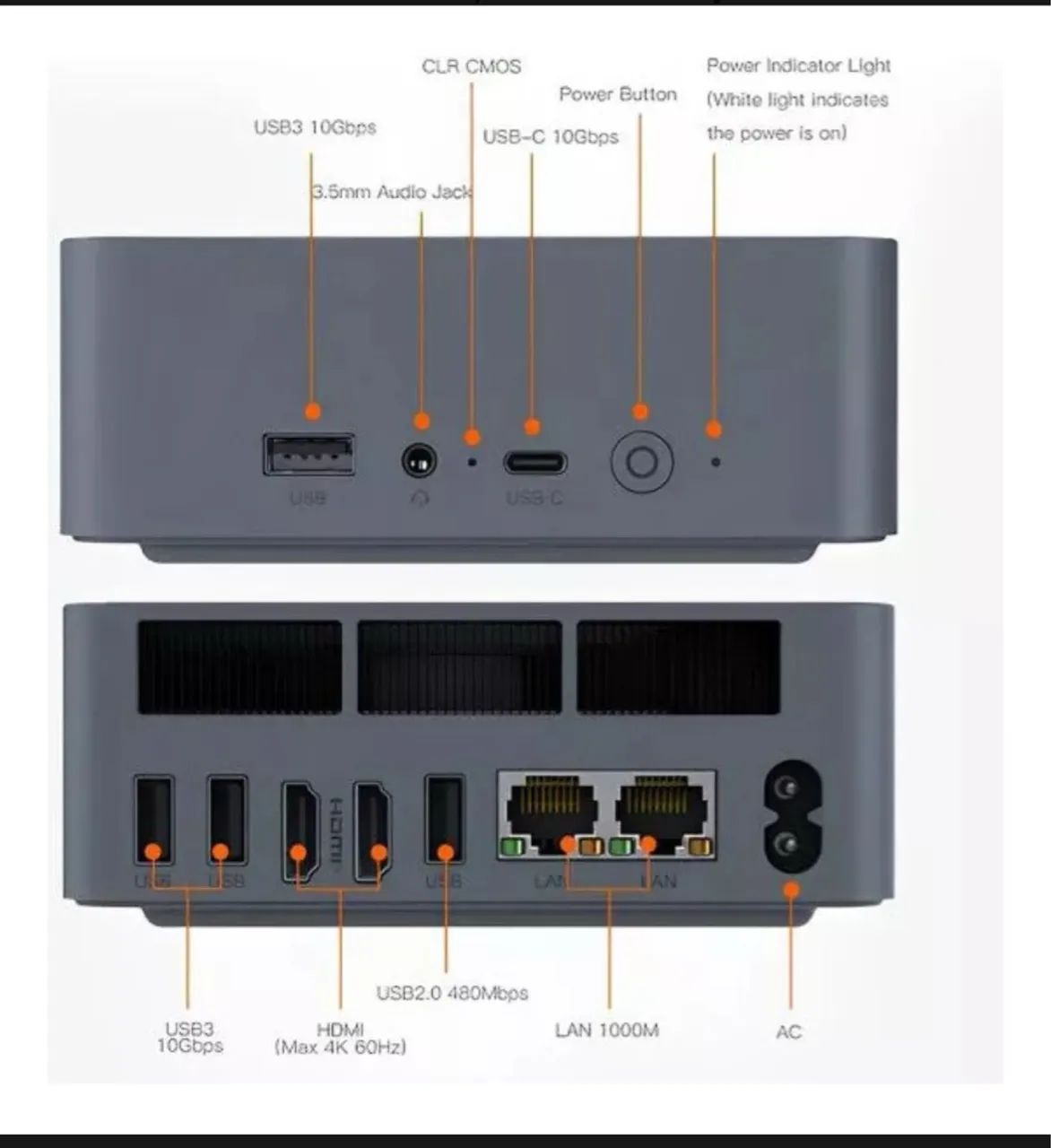 Mini Pc Gamer Beelink Eqr5 Pro Amd Ryzen R7 5825u 16gb 500gb - Foto 3