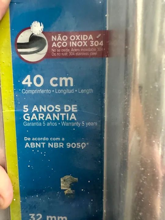 Barra de Apoio em Aço Inox - 40cm - Astra - Foto 3