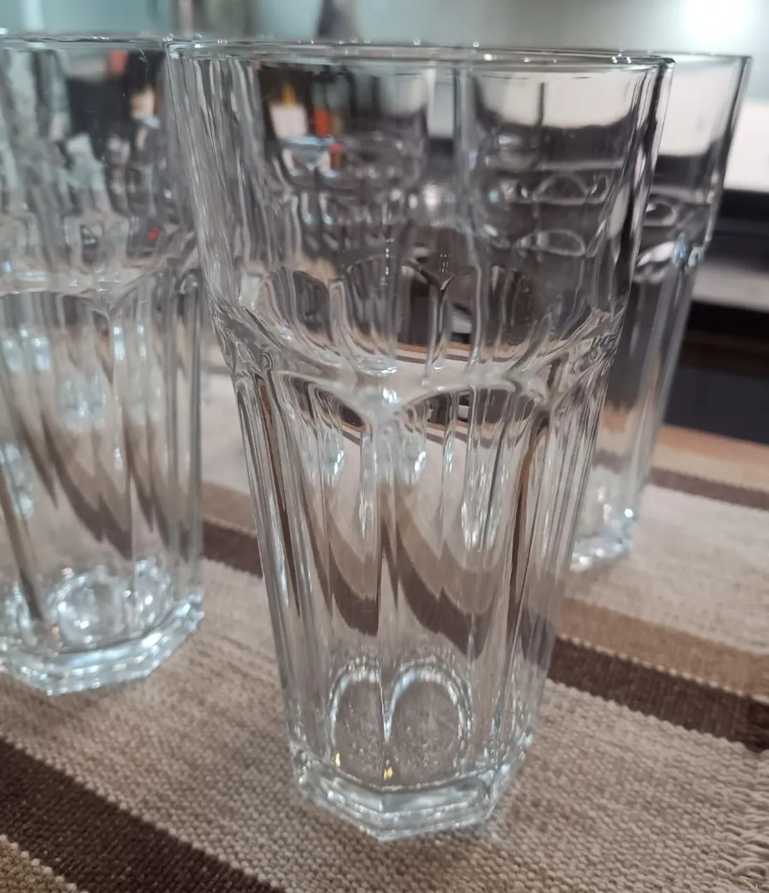 Copos de Vidro Elegantes 500 ml - 10 Peças