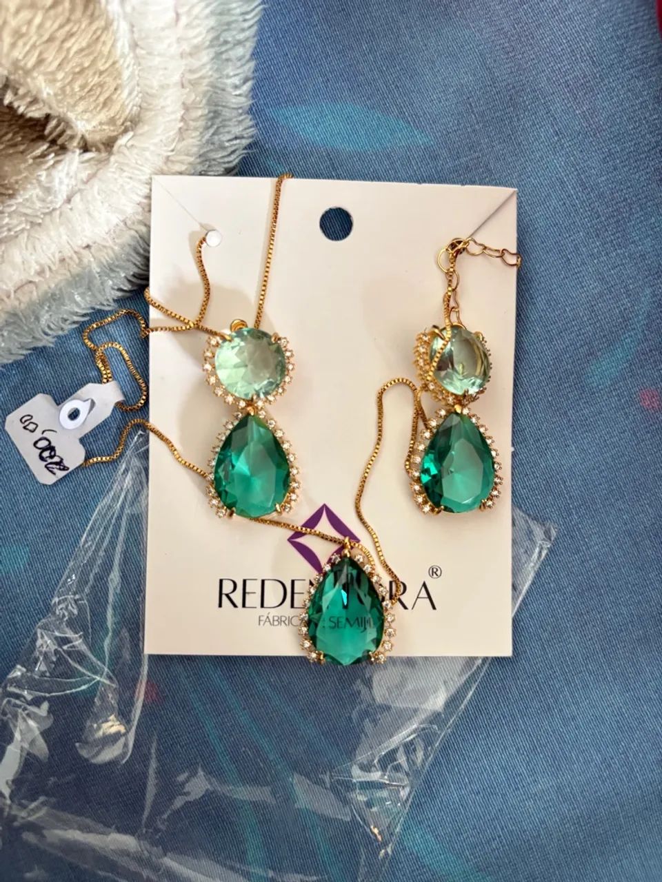 Conjunto de luxo de esmeraldas - Foto 2