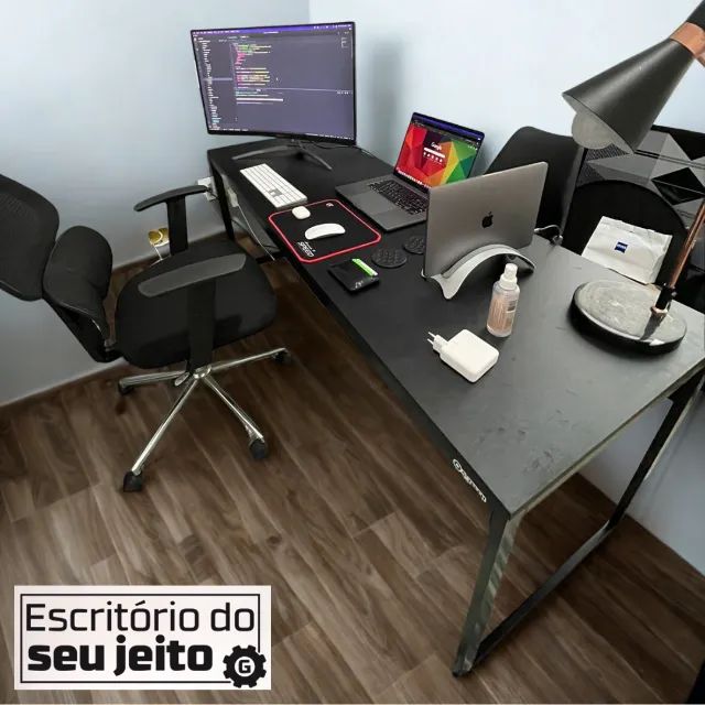 Mesa Gamer Reforçada 1,80m NOVA Multiuso para Computador Notebook Home Office Escritório - Foto 3
