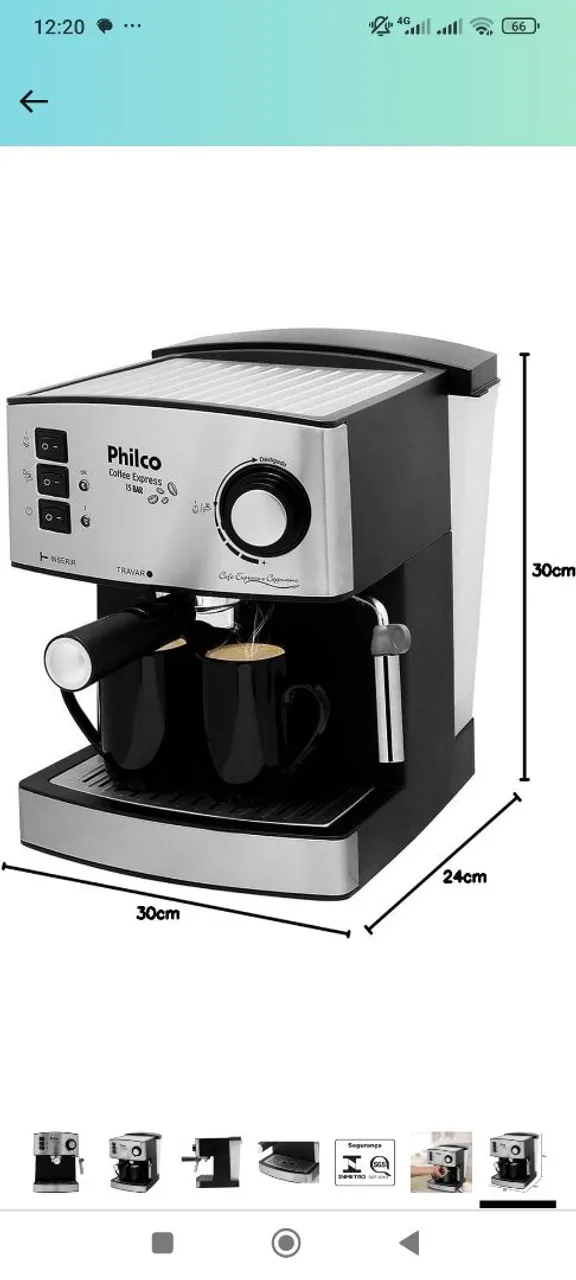 Cafeteira Expresso Philco Coffee Express 15 Bar