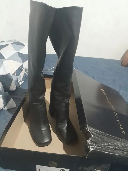 Botas Over The Knee Pretas - Foto 3