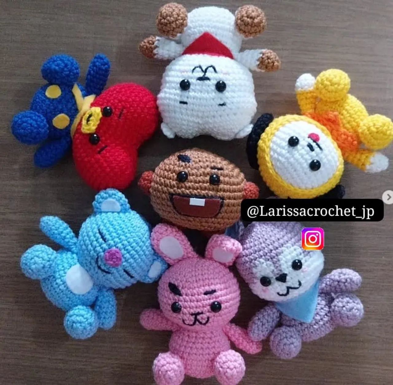 Amigurumi crochê BT21 BTS ARMY 
