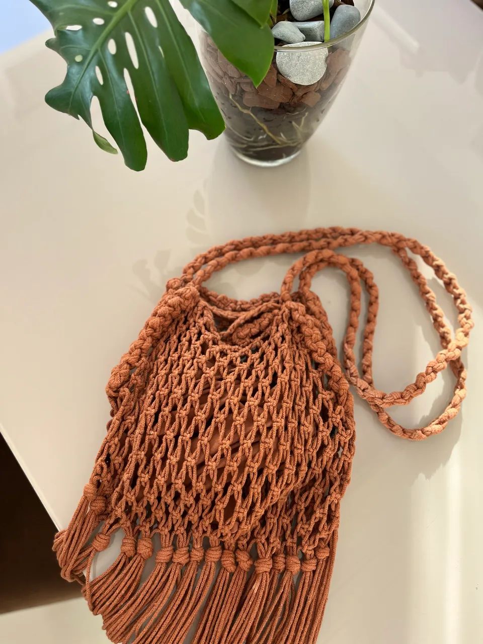 BOLSA FARM - MACRAMÊ