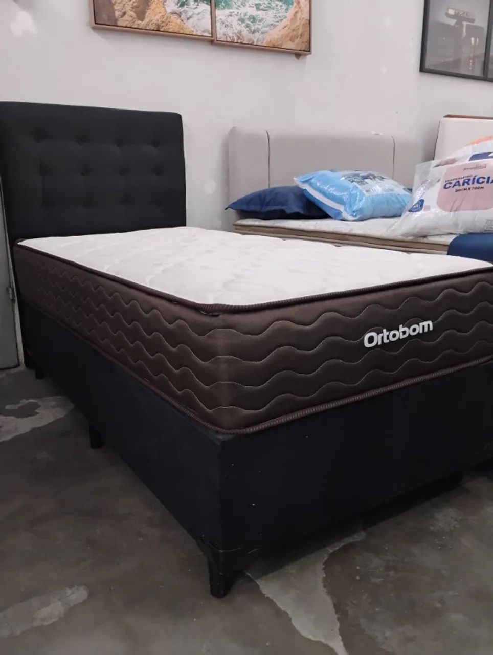 Cama box solteiro com molas ensacadas - Foto 2