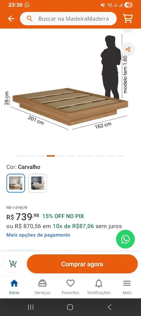 Cama de casal Queen  - Foto 2