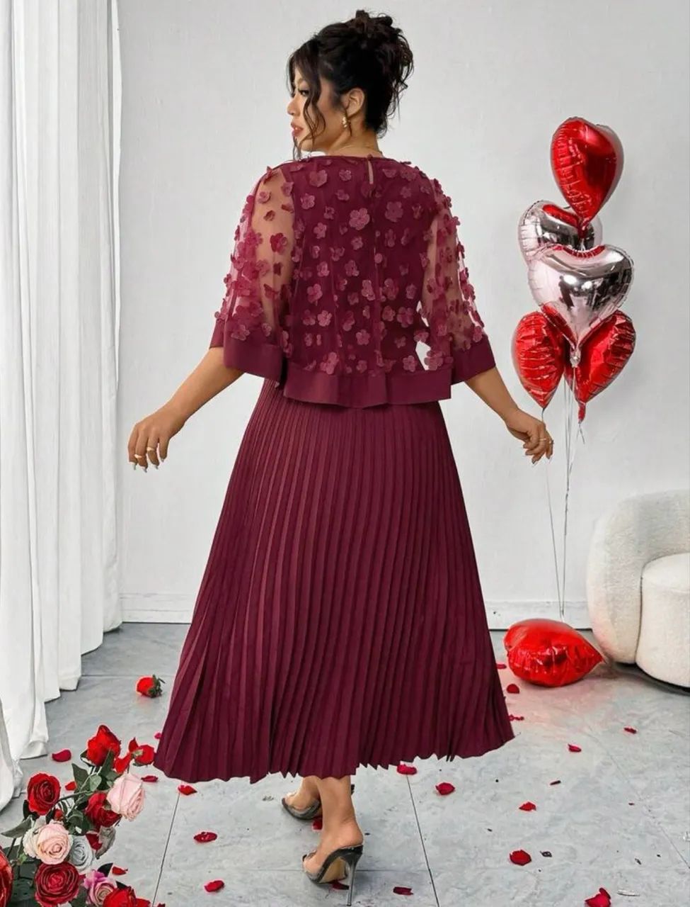 Vestido marsala Gg - Foto 3
