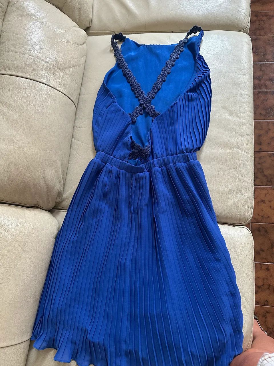 Vendo vestido Plissado  Azul - Foto 3