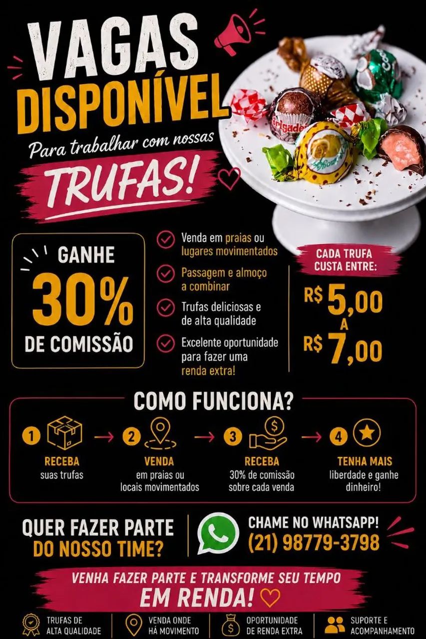 Vagas para renda extra !!