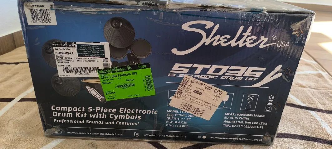 Shelter Bateria Eletrônica Compacta - Praticamente sem uso - Foto 3
