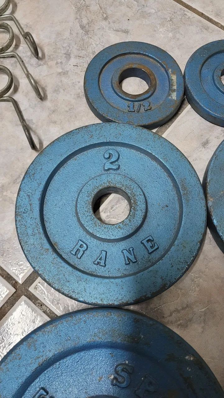 Kit barra + anilhas  - Foto 5