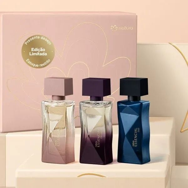 3 perfumes Natura Essencial 25ml cada
