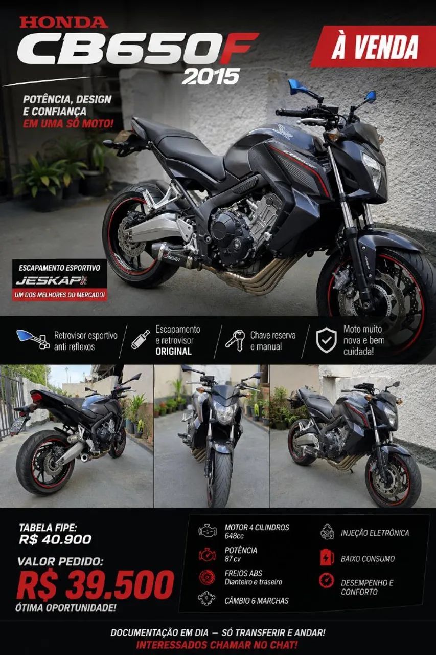 HONDA CB 650F ABS 2015