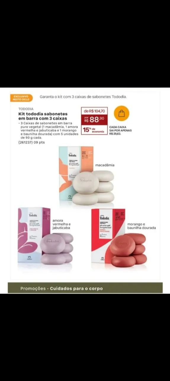 Kit sabonete natura 