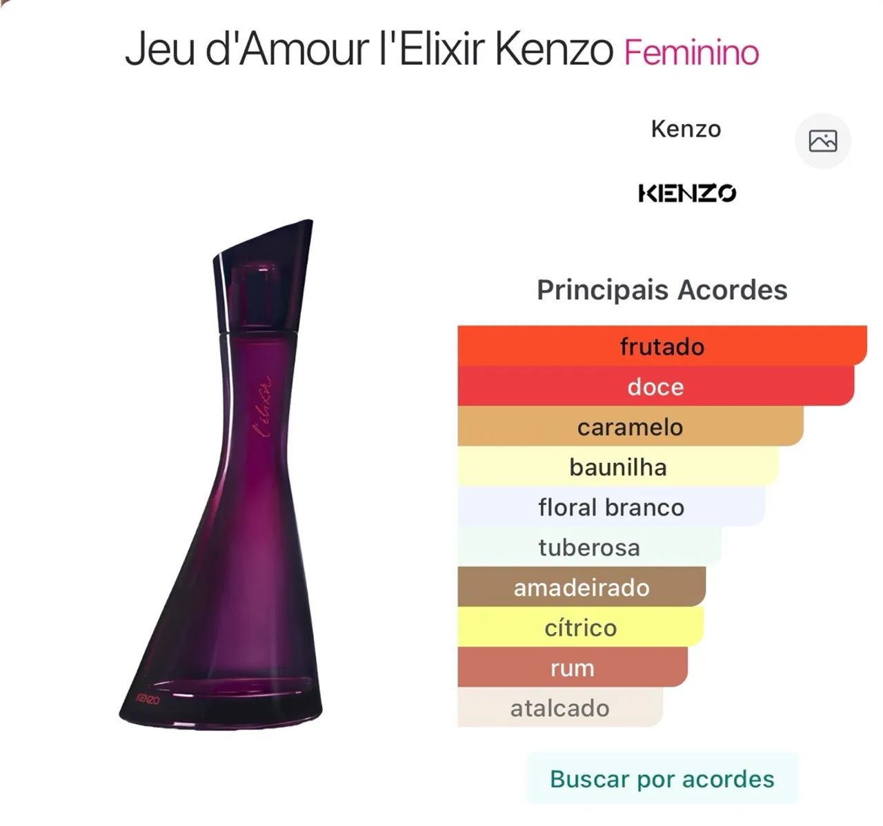 Perfume Jeu d'Amour l'Elixir Kenzo 75ml novo - Foto 5