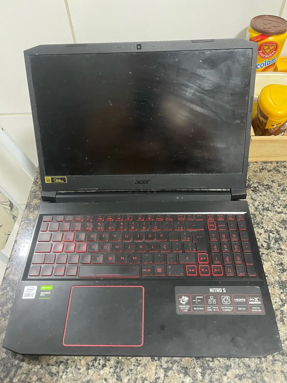 Notebook Acer nitro i7 décima com GTX1060