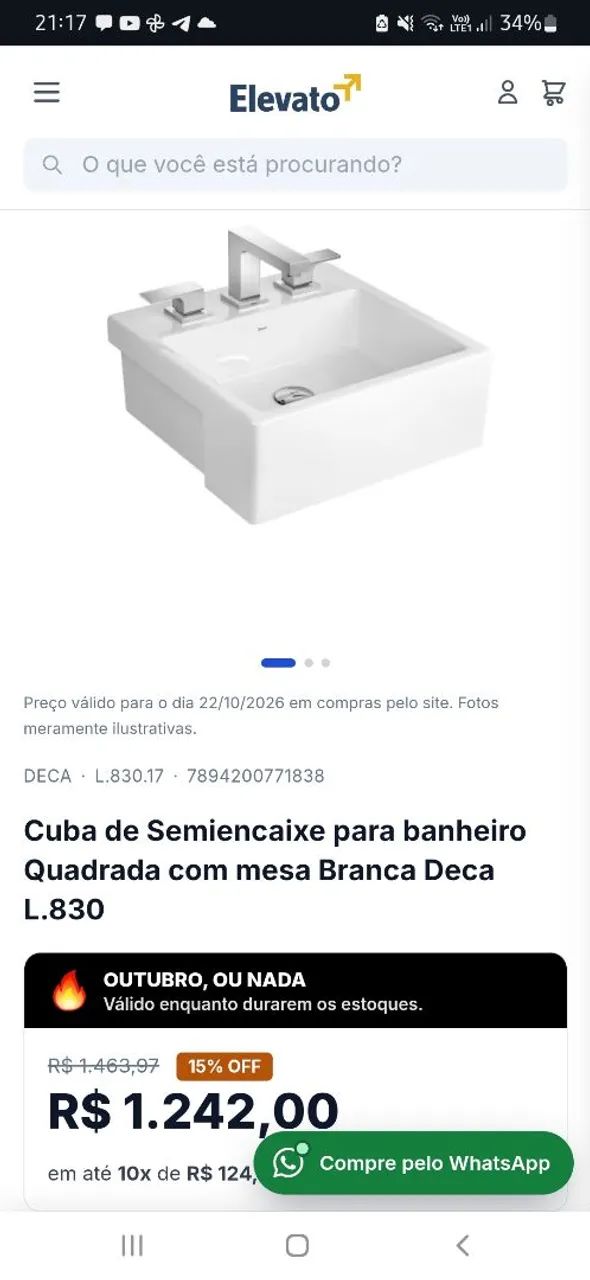 CUBA DECA SEMI ENCAIXE  - Foto 5