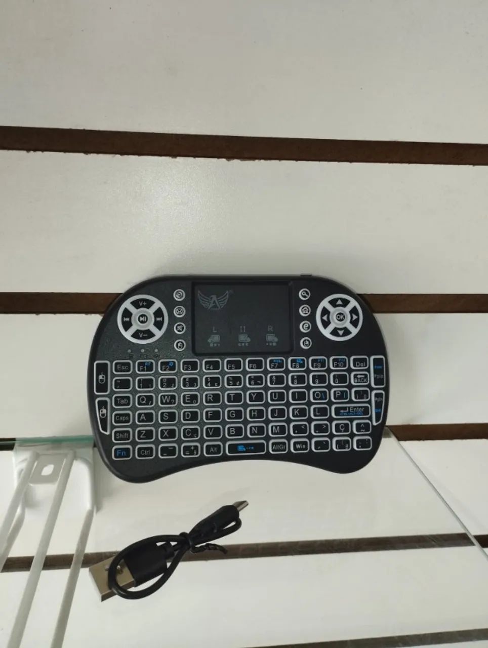Mini Teclado Sem Fio Touchpad Bluetooth 2.4G Smart TV PC Android AL-313 - Foto 2
