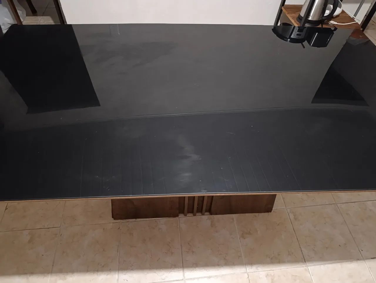 Mesa de jantar em vídro preto - Foto 4