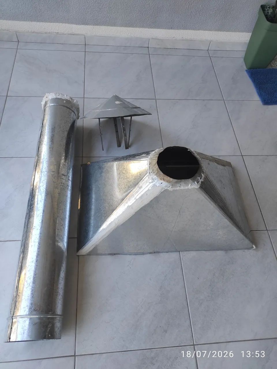 Coifa chaminé churrasqueira 